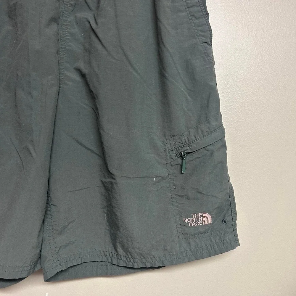 Vintage 90s The North Face Forest Green Hiking Belted Cargo Shorts Mens Medium